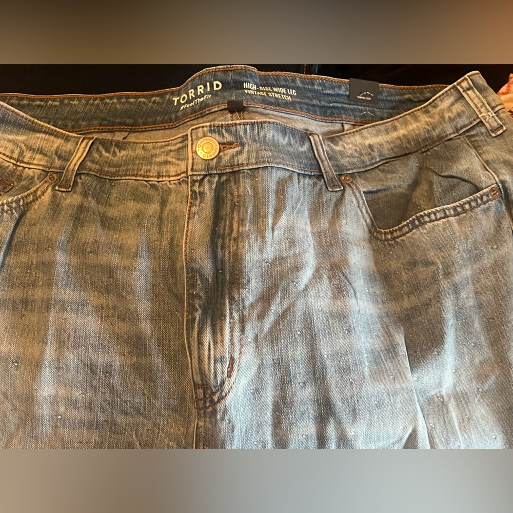 Torrid High Rise Rhinestone Jeans - Picture 3 of 6